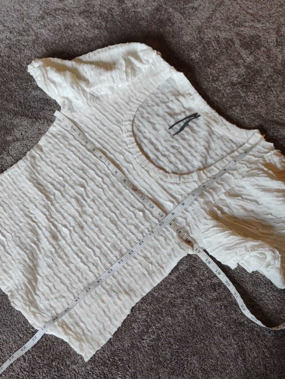 Anthropologie Textured Ruffled Top - Picture 4 of 5